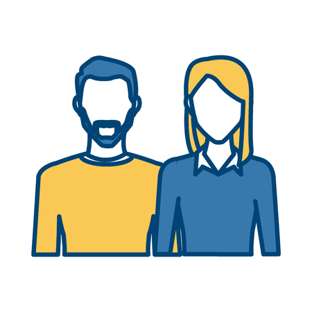 Couple of friends iconのイラスト素材