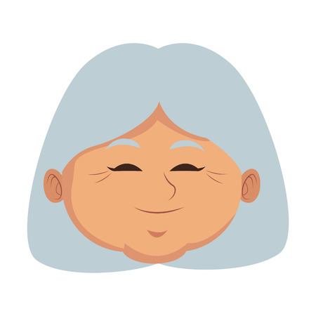 Cute grandmother cartoon icon vector illustration graphic designのイラスト素材