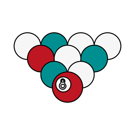 Billiard balls isolated icon vector illustration graphic designのイラスト素材
