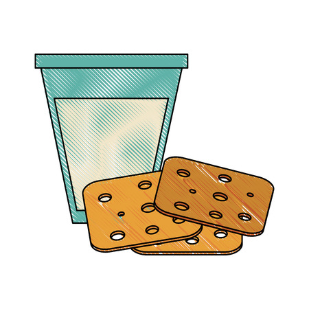 Milk and cookies icon vector illustration graphic designのイラスト素材