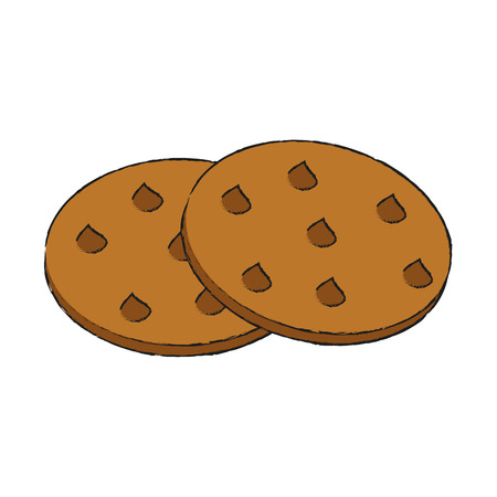 Cookies delicious snack icon vector illustration graphic designのイラスト素材