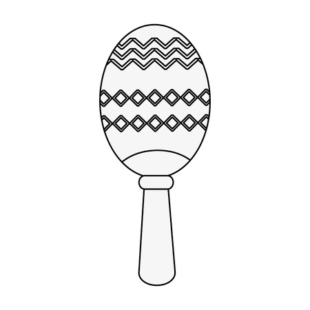 Maraca music instrument icon vector illustration graphic designのイラスト素材