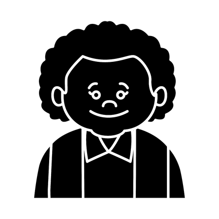 Cute grandmother cartoon icon vector illustration graphic designのイラスト素材