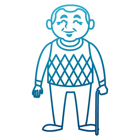 Cute grandfather cartoon icon vector illustration graphic designのイラスト素材