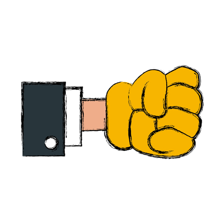 Glove hand clenched icon vector illustration graphic design.のイラスト素材