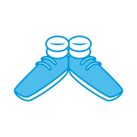Funny shoes cartoon icon vector illustration graphic designのイラスト素材