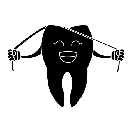 Cute tooth cartoon icon vector illustration graphic designのイラスト素材