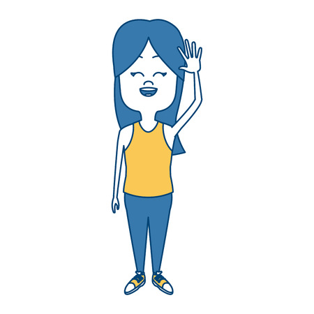 Cute girl cartoon icon vector illustration graphic designのイラスト素材