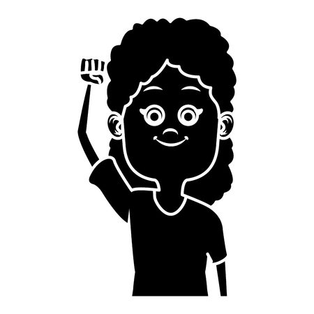 Cute girl cartoon icon vector illustration graphic designのイラスト素材