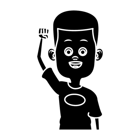 Cute and funny boy cartoon icon vector illustration graphic designのイラスト素材