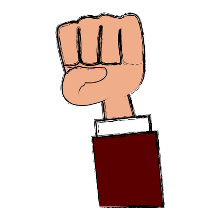 Hand clenched symbol icon vector illustration graphic designのイラスト素材