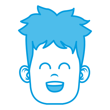 Funny boy face icon vector illustration graphic designのイラスト素材