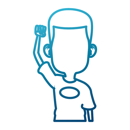 Cute and funny boy cartoon icon vector illustration graphicのイラスト素材