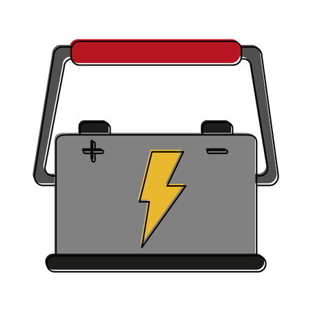 battery with lightning bolt icon image vector illustration designのイラスト素材