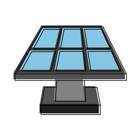 solar panel con image vector illustration designのイラスト素材