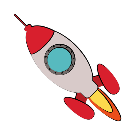 Flying rocket icon image illustration designのイラスト素材