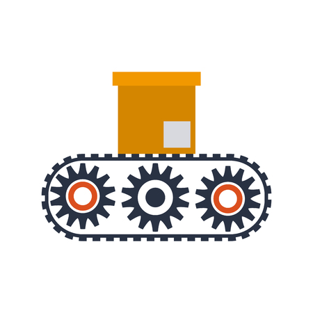Box in conveyor icon vector illustration graphic designのイラスト素材