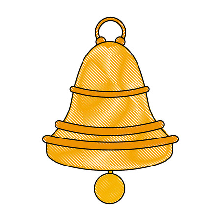 Christmas bell isolated icon vector illustration graphic design.のイラスト素材