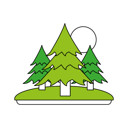 Tree pines in forest icon vector illustration graphic designのイラスト素材