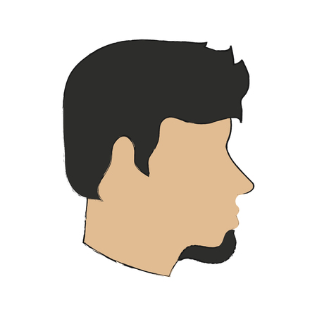 Man head silhouette icon vector illustration graphic designのイラスト素材