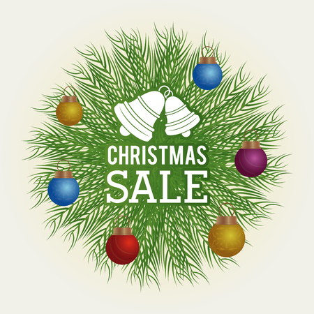 Christmas sale flyer icon vector illustration graphic designのイラスト素材