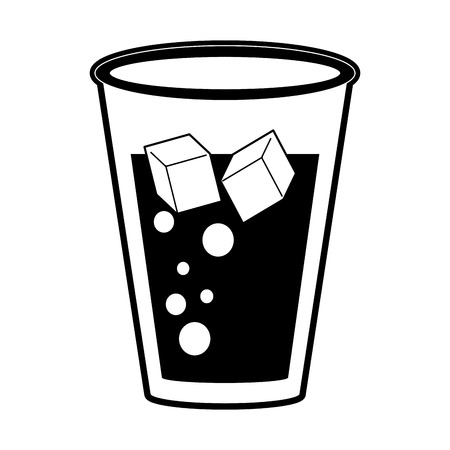Orange juice glass cup icon vector illustration graphic designのイラスト素材