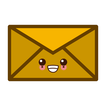 Email or mail symbol cute cartoon vector illustrationのイラスト素材