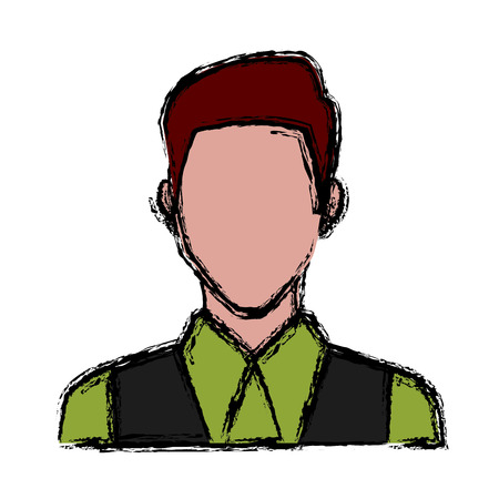 Businessman profile symbol icon vector illustration graphic designのイラスト素材