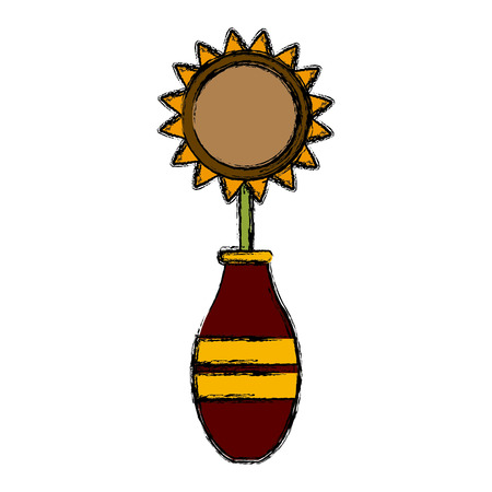 Sunflower gardening symbol icon vector illustration graphic designのイラスト素材