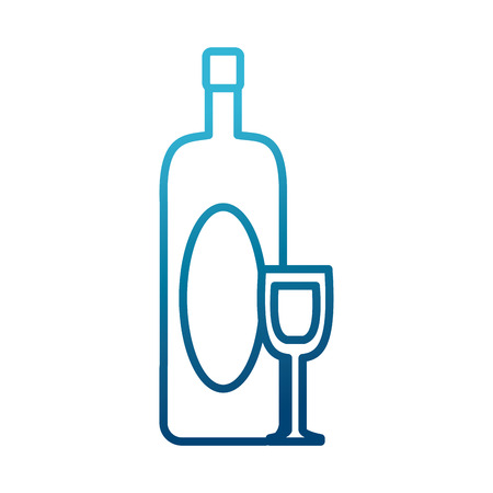 Wine bottle and cup icon vector illustration graphic designのイラスト素材