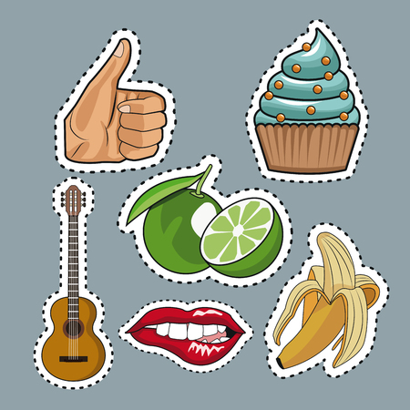 Pop art icons icon vector illustration graphic designのイラスト素材