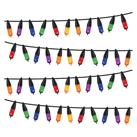 Decorative Christmas lights icon vector illustration graphic designのイラスト素材
