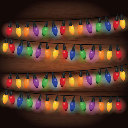 Decorative Christmas lights icon vector illustration graphic designのイラスト素材