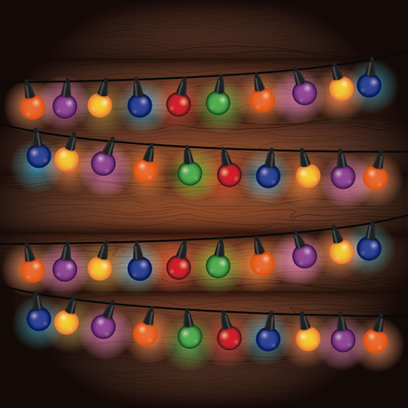 Decorative Christmas lights icon vector illustration graphic designのイラスト素材