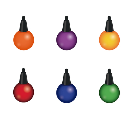 Decorative Christmas lights icons icon vector illustration graphic designのイラスト素材