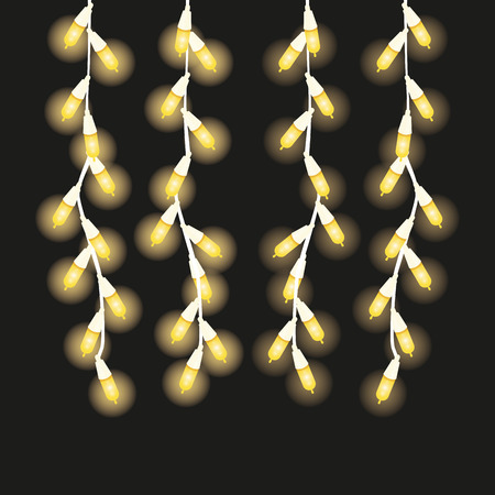 Decorative Christmas lights icon vector illustration graphic design.のイラスト素材