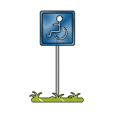 handicap parking sign icon image vector illustration designのイラスト素材