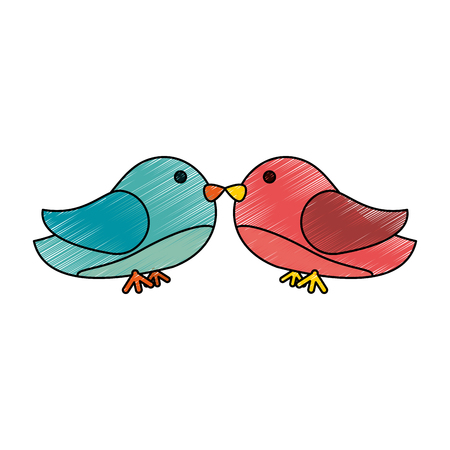 lovebirds heart icon image vector illustration designのイラスト素材