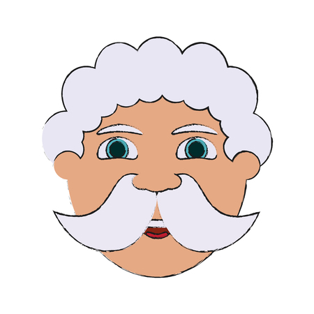 santa claus head cartoon icon image vector illustration designのイラスト素材