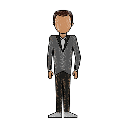 businessman avatar icon image vector illustration designのイラスト素材