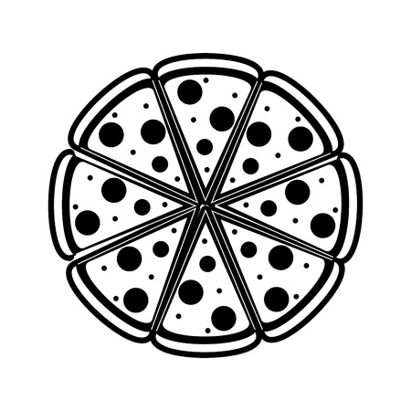 Big pizza food icon vector illustration graphic designのイラスト素材