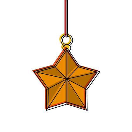 star ornament christmas related icon image vector illustration designのイラスト素材