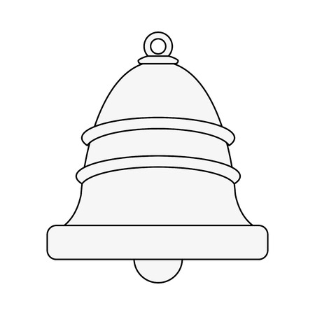 single bell icon image vector illustration design  black lineのイラスト素材