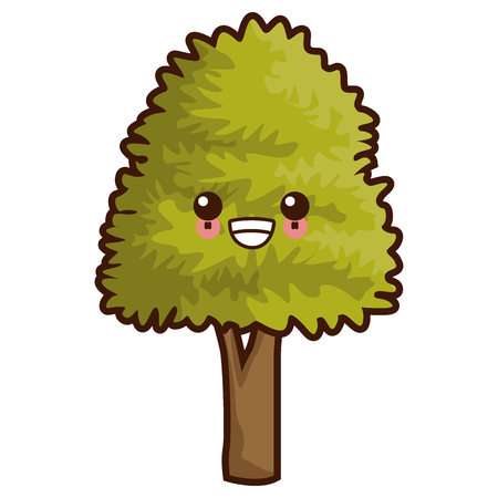 Tree nature symbol cute cartoon vector illustration graphic designのイラスト素材