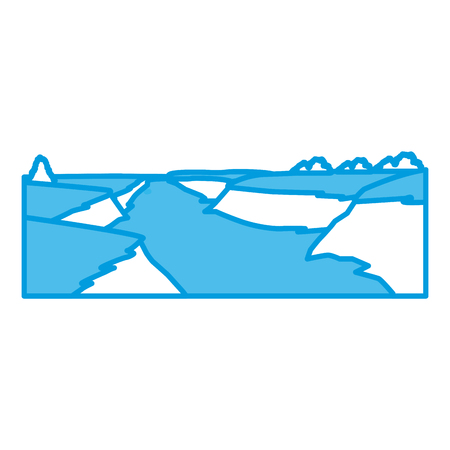Beautiful river landscape icon vector illustration graphic designのイラスト素材