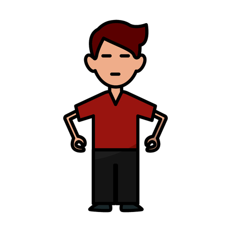 Man relaxing with eyes closed icon vector illustration graphic designのイラスト素材