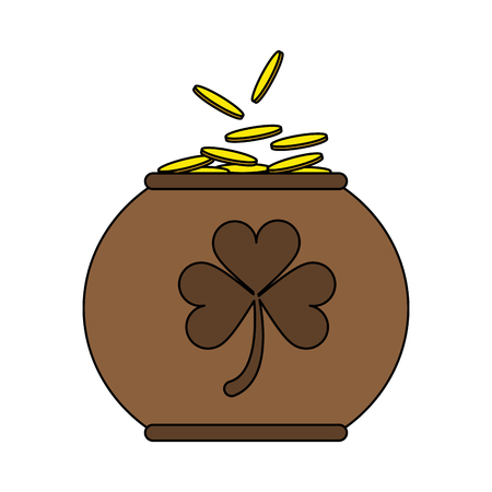 pot of gold saint patricks day related  icon image vector illustration designのイラスト素材