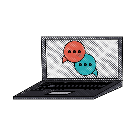 Laptop pc technology icon vector illustration graphic design.のイラスト素材