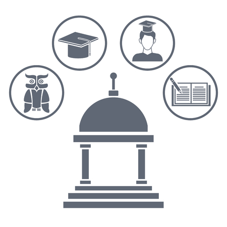 University round icons icon vector illustration graphic designのイラスト素材