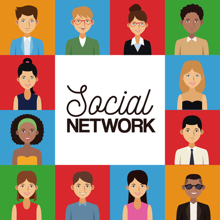 Social network icons icon vector illustration graphic designのイラスト素材